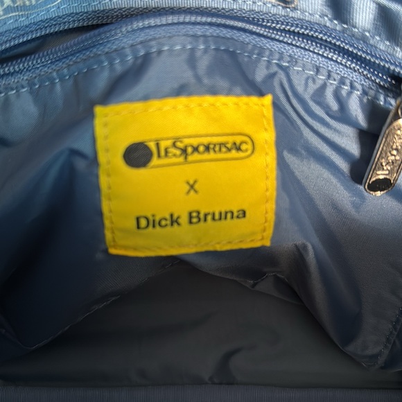 LESPORTSAC X DICK BRUNA MIFFY CROSSBODY SMALL DUFFLE STYLE TOTE BAG! MINT! - Picture 6 of 12